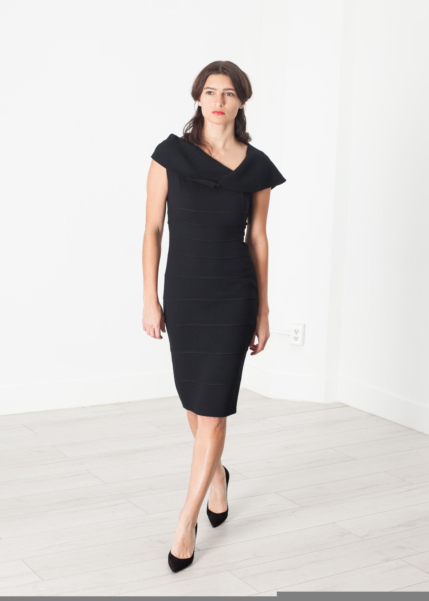 Asymmetric Dress in Black
